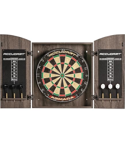 Trademark Gameroom Guinness Dart Cabinet Set with Darts and Board