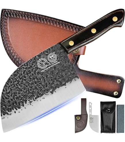 Almazan Kitchen シェフナイフ高炭素鋼 オリジナルレザー鞘付き