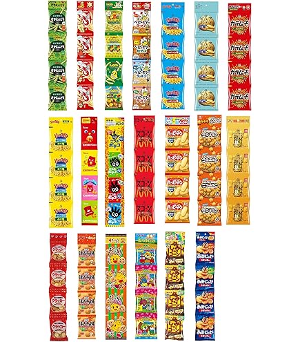 Amazon.co.jp: 4連お菓子 20種 計80個 (4連お菓子 20種 80袋)メーカー