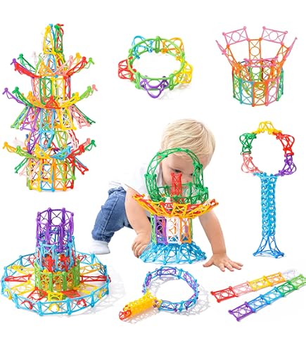 Amazon | KUTOI Snap n Twist 組み立ておもちゃ - 揺れるブロック - 80