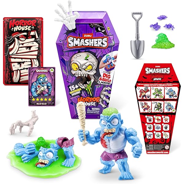 Smashers Mega Horror House (Black) by ZURU, Interactive Toy