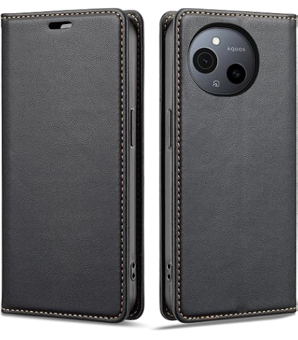 Amazon.co.jp: AQUOS sense9 sense10 用 ケース 手帳型 本革