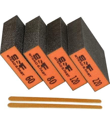 3M Angled Sanding Sponges – 6-Pack, Medium Grit, Wet/Dry, Washable & Reusable, Perfect For Corner And Detail Work
