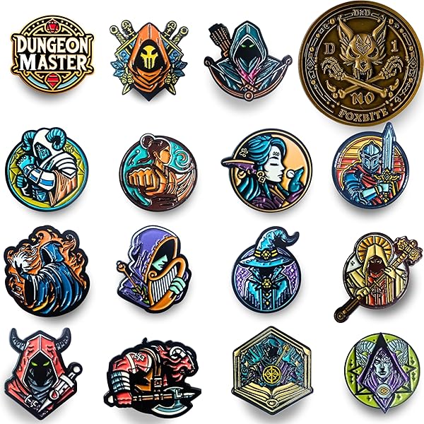 Amazon.co.jp: DND 5E キャラクタークラス + DM ハードエナメルピン