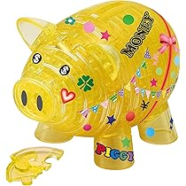 Amazon | 93ピースジグソーパズル ブタの貯金箱・イエロー