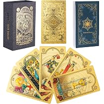 Gold Tarot Cards 78 Gold Foil Tarot Cards With Guide Book, Classic ...