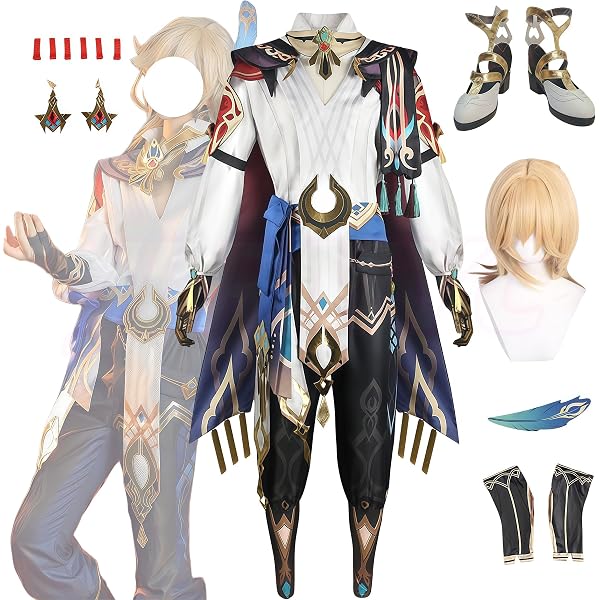 Amazon.co.jp: [QDCFY] 原神 カーヴェ コスプレ衣装 (ウィッグ 靴