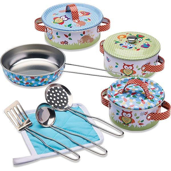 11 pc Toy Pots and Pans Set for Kids 