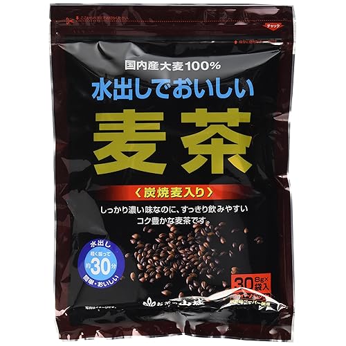 お茶の山城 炭焼麦入り水出しでおいしい麦茶 ティーバッグ