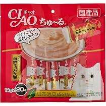 Amazon.co.jp: チャオ (CIAO) ちゅ~る まぐろ 海鮮ミックス味 20本 2個