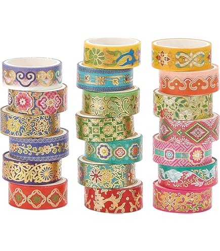 海外マスキングテープ　和風　和柄等　巻き売り　装飾マステ　装飾　まとめ売り 和柄 マスキングテープ 8柄 各1個セット マステ : カタヤマ店 - 通販