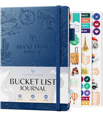 Legend Camping Journal & RV Trip Planner Hardcover - 30 Trip Log With Checklists & Stickers (Dark Green, 7x10) - View #4