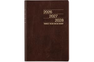 高橋 手帳 2026年 A5 3年卓上日誌 茶 No.63 (2026年 1月始まり)