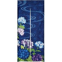 Amazon｜next.design のれん 暖簾 紫陽花 ロング丈 180cm 梅雨 夏 飾り