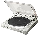 デノン Denon DP-200USB アナログレコードプレーヤー フォノイコライザー付 フルオート カートリッジ付属 シルバー DP-200USBSP
