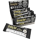 Strong Bar (ストロングバー/カカオブラック) プロテインバー プロテイン20g 砂糖不使用 食物繊維10g 原材料たったの8つ シンプル&ナチュラル処方 国産 (12本入り)