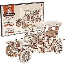 木製　クラッシックカー Amazon | ROKR 立体パズル ヴィンテージカー 車 モデル 模型