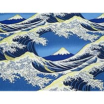 Amazon | 1m単位切り売り N-183 富士山 青色 青 海 船 Mt. Fuji