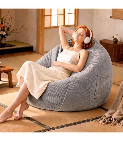 特大 人をだめにするソファ　ビーズクッション ソファ　ブラウン　未開封　洗濯可能 Amazon.co.jp: ビーズクッション 特大 70*60cm 一人掛け 人をダメに