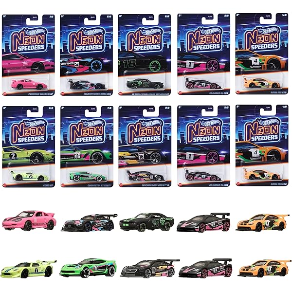 Amazon | ホットウィール(Hot Wheels) ネオン・スピーダーズ アソート 