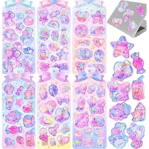 Amazon.co.jp: 水入りシール ぷにぷに 3D立体ステッカー 6枚セット