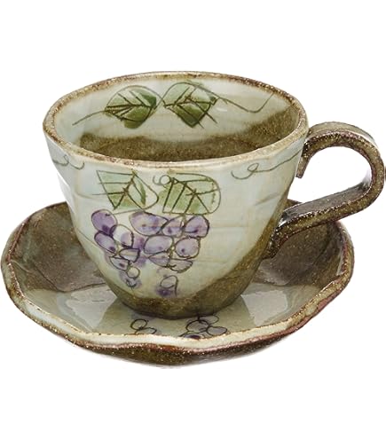 Amazon｜有田焼 弥左ヱ門窯 珈琲碗皿 錦山水 Y167｜カップ＆ソーサー