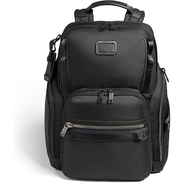 Tumi Alpha Bravo Knox Leather Backpack, Dark Brown, One Size