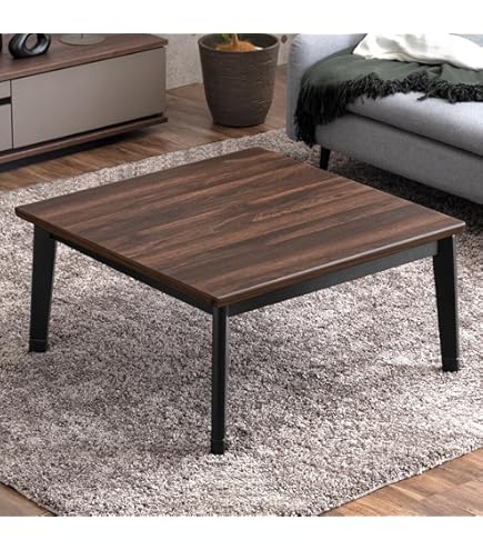 【美品】こ　正方形 フラットヒーター折れ脚こたつ　フラットモリス75x75cm フラットヒーター折れ脚こたつ〔フラットモリス〕75×75cm 正方形