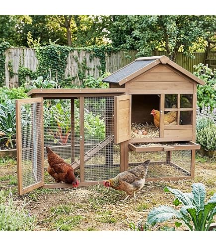 Amazon | 鶏用ケージ ペットケージ 大型 4～6羽用 飼育小屋 産卵室付き