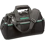 Amazon Brand - Denali Wide Mouth Tool Bag with Water Proof Molded Base, 16.5 x 10.2 x 8.7 inches L x W x H, Black