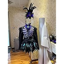 Amazon | スプーキーBoo カラス嬢 コスプレ衣装 (ウィッグ 靴追加可)風 