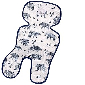 ベビーカーシート 保温保冷シート 立体構造 3Dメッシュ素材 洗濯でき クールシート 暑さ対策 ベビーチェアシート 自動車用 シート 接触冷感 ベビーカーマット クマ