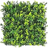 ULAND ウォールグリーン 壁掛け フェイク観葉植物 マット インテリア 壁面装飾 人工生垣ツゲの木のパネル 50x50cm/枚 6枚