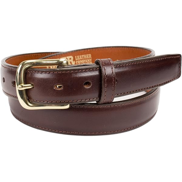 Roper Men's Western Belt With Stitch Design - Hand Tooled Leather, 1.5" Wide - Perfect With Jeans