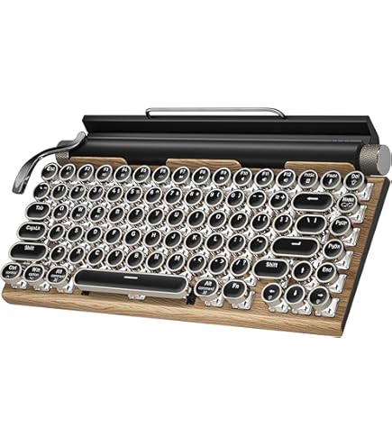 Amazon.co.jp: タイプライター型 レトロ メカニカルキーボード LED