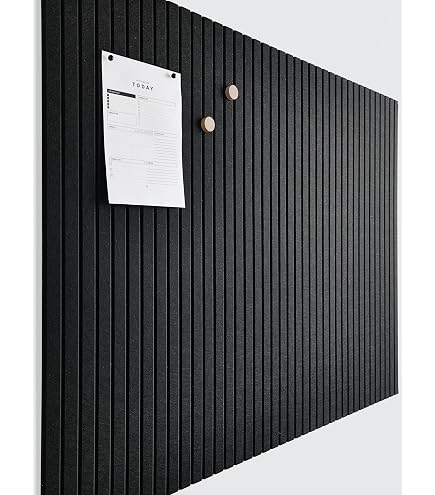Large Cork Board For Office,8 Pack Felt Wall Tiles With Slat Wall Paneling,Felt...