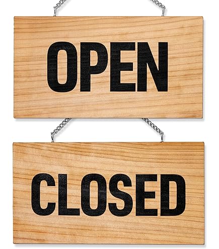 Amazon | アクリル製看板 200mm×200mm OPEN CLOSED 準備中 営業中 両面
