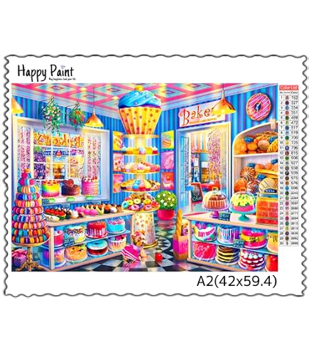 Amazon | 【AB＋FDビーズ入り】Happy Paint ダイヤモンドアート A3