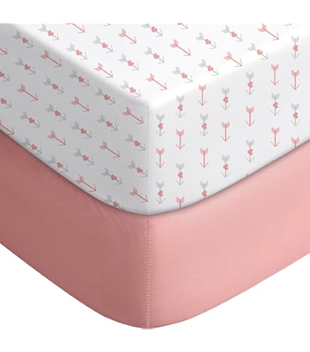 Clair De Lune Cotton Jersey Cot Bed Fitted Sheets - Pack Of 2 Super Soft Sheets For Baby Mattress
