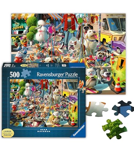 Ravensburger Precious Porcelain Pups 500-Piece Jigsaw Puzzle – Cute Dog Art, Glare-Free - View #9