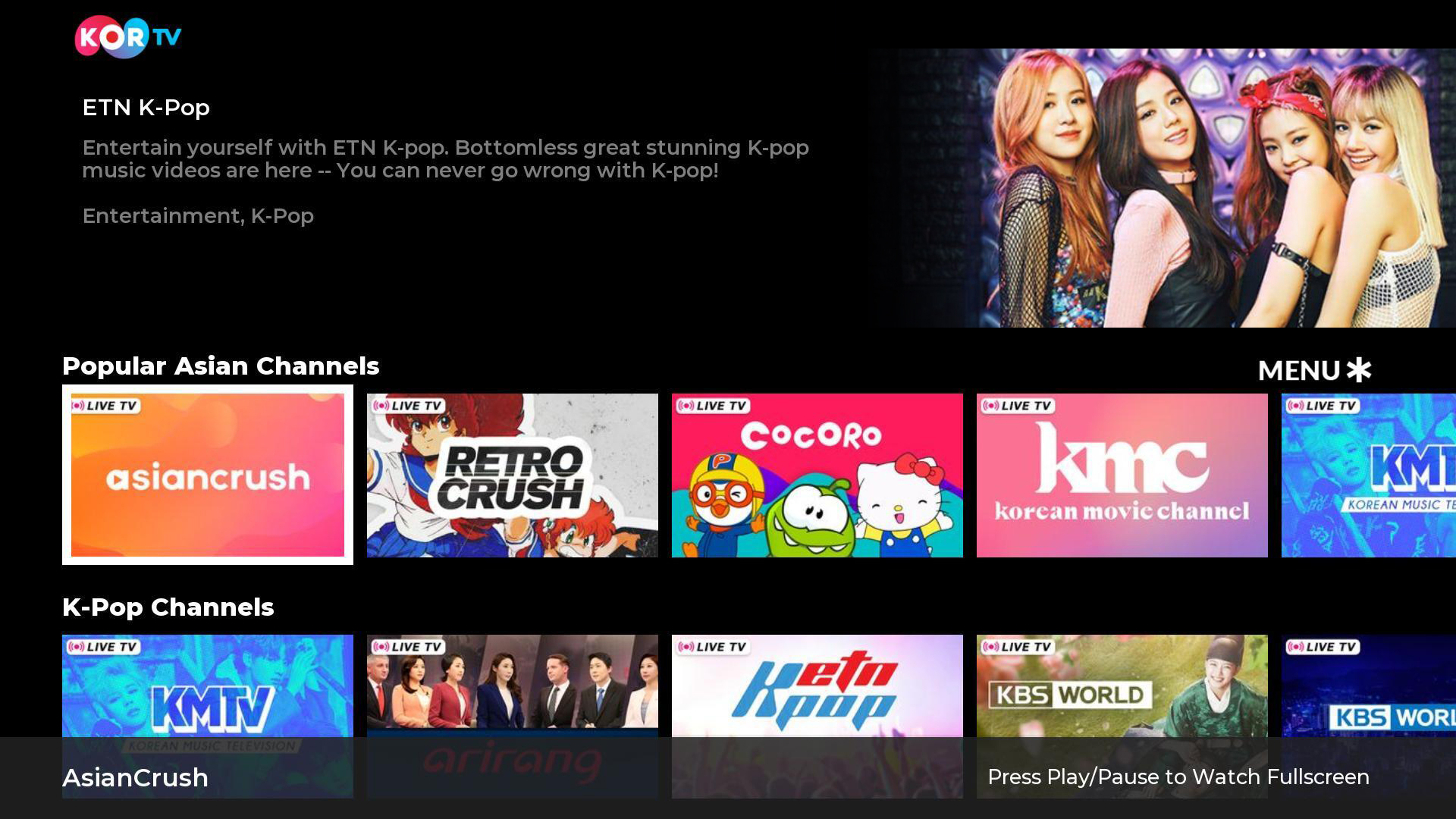 Amazon Co Jp Kortv Korean Entertainment 24 7 Android アプリストア