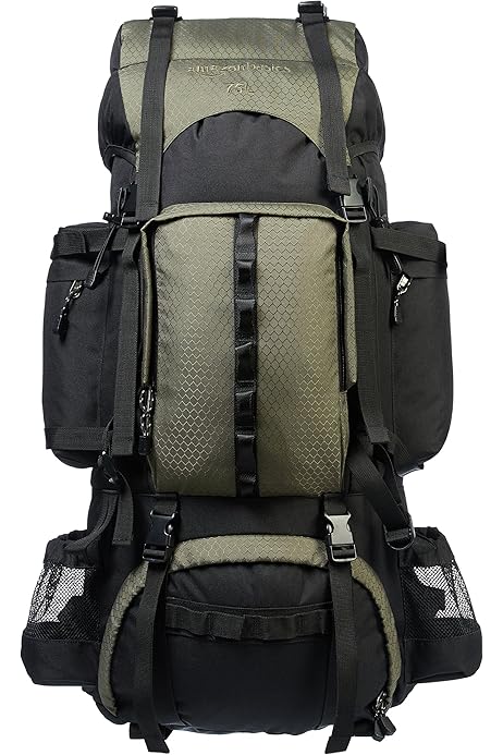 amazonbasics internal frame hiking backpack with rainfly