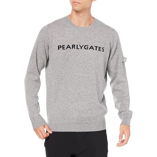 Amazon | [パーリーゲイツ] メンズ クルーネック ニットプルオーバー