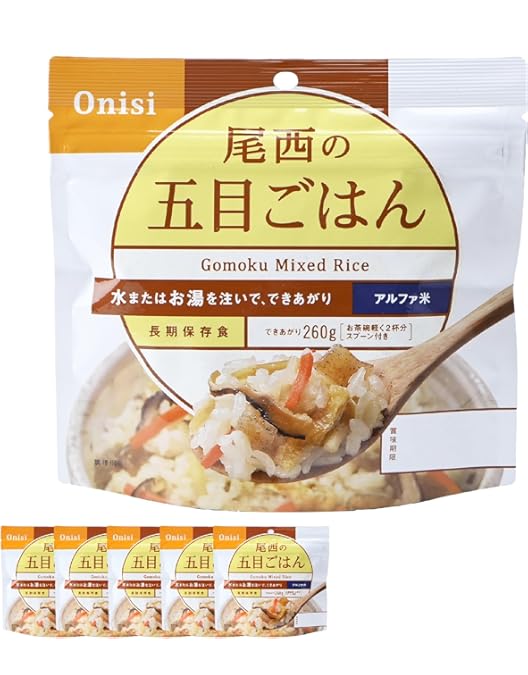 Amazon.co.jp: 尾西食品 アルファ米 尾西の田舎ごはん 100g × 50食分