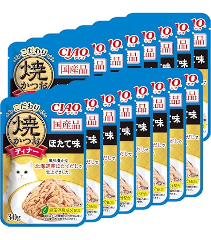 Amazon.co.jp: チャオ (CIAO) 焼かつおディナー かつお節・ほたて