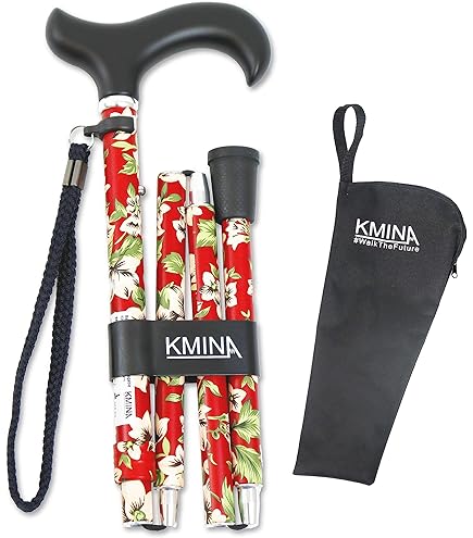 Amazon.co.jp: KMINA PRO - 折りたたみ杖、杖 女性用、杖 女性用
