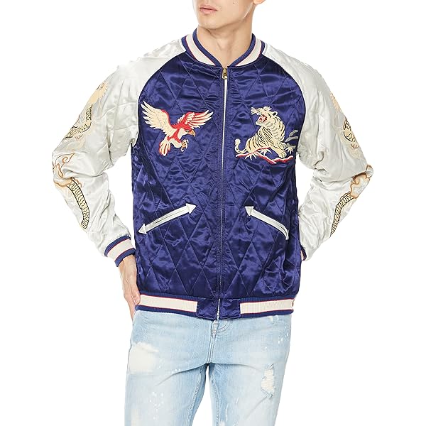 【今期】Houston レーヨンスカジャン(HUNDRED TIGER) HOUSTON（ヒューストン）の「HOUSTON レーヨンスカジャン(百虎