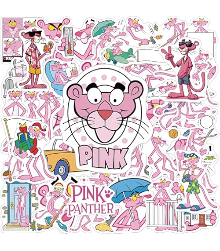 Amazon | ピンクパンサー ダイカットステッカー ロゴ01 アニメ