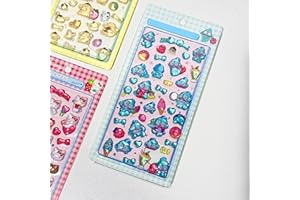 loong 3dシール 実心 立体シール ぷくぷくぷっくり かわいい 1枚セット 立体 おしゃれ デコシール ごほうび 子供 貼り付け可能 贈り物 手帳 携帯 DIY用 手帳用 貼り付け可能 女の子（025）