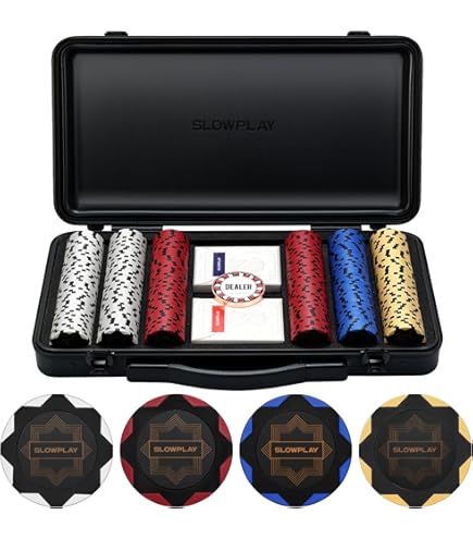 Amazon.co.jp: SLOWPLAY ポーカーチップ 500枚 スロープレイ トランプ 